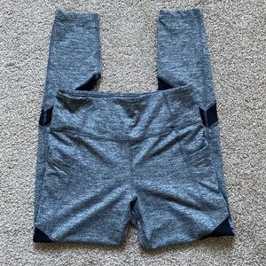 Forever 21 mesh paneled athletic leggings with side pockets